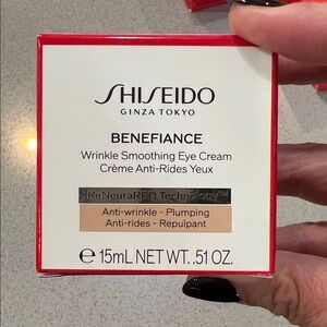 Shiseido Benefiance Eye Cream with Red and Black Accents